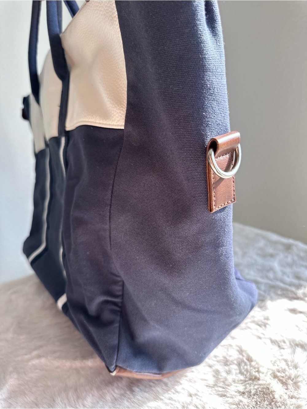 Polo Ralph Lauren Duffle Gym Carry On Weekender Travel Bag Navy Blue - Picture 8 of 14